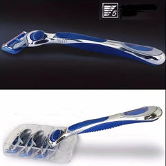 5pcs Manual Men's Razor 5 layer Blades Razor For Men With Dual Lubrication