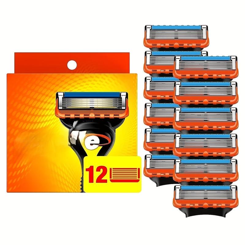 5pcs Manual Men's Razor 5 layer Blades Razor For Men With Dual Lubrication
