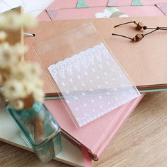 100pcs Lace Pattern Cellophane Bags Self Adhesive Pouches