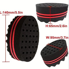 Double-Sided Hair Brush Sponge for Braids and Curls
