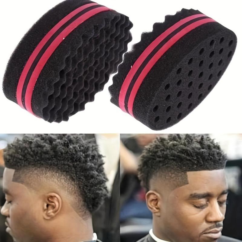 Double-Sided Hair Brush Sponge for Braids and Curls