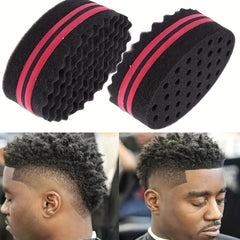 Double-Sided Hair Brush Sponge for Braids and Curls
