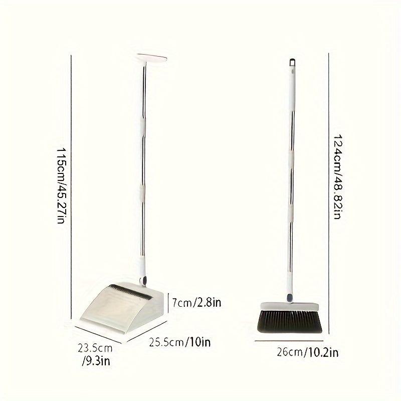 Household Broom And Dustpan Set Long Handle Cleaning Tool