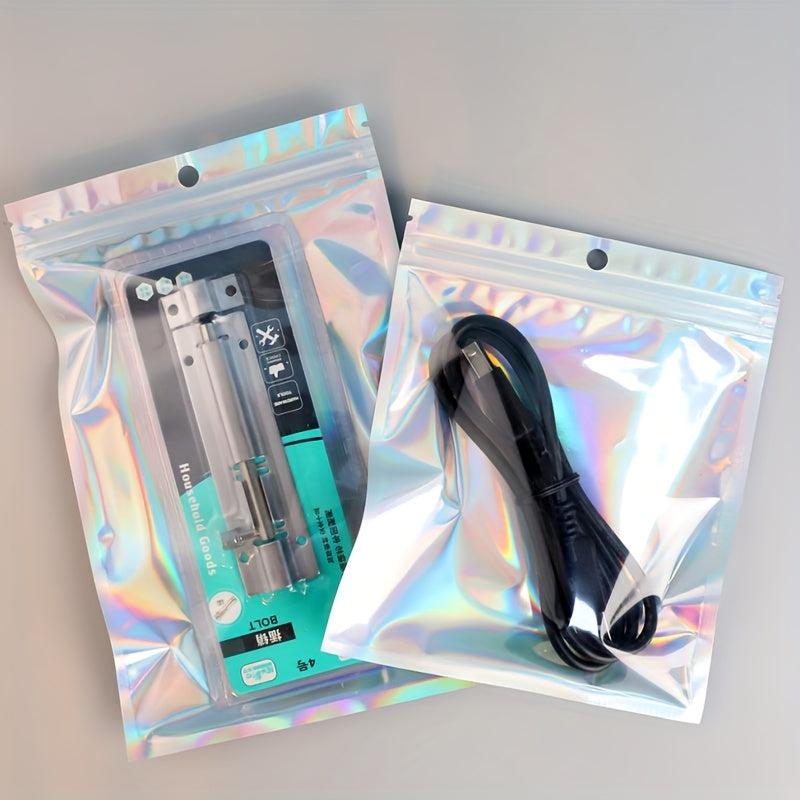 10pcs Smell Proof Bags & Resealable Mylar Sample Bag Holographic