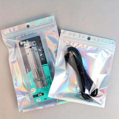 10pcs Smell Proof Bags & Resealable Mylar Sample Bag Holographic
