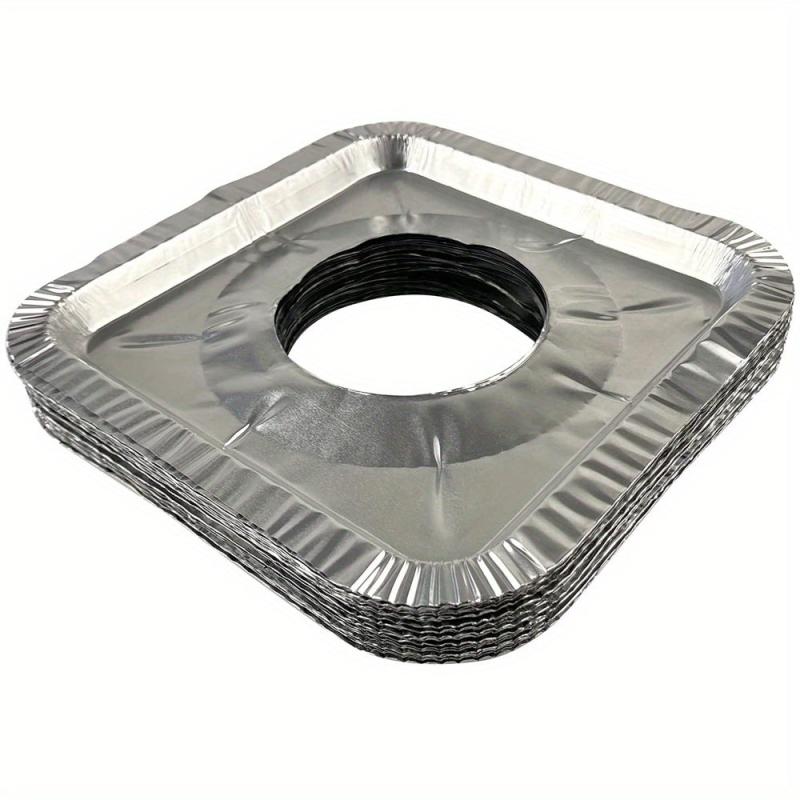 50pcs Aluminum Burner Liners for Gas Ranges 8.5in Square