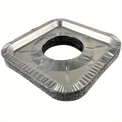 50pcs Aluminum Burner Liners for Gas Ranges 8.5in Square