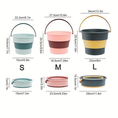 1pc Collapsible Bucket Portable Water Bucket Foldable Car Washing Bucket