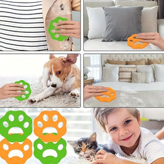 4pcs Pet Hair Remover For Laundry Reusable Washing Machine Lint Remover