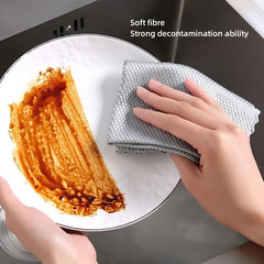 5pcs Fish Scale Glass Wiping Cloth Car Glass Window Cleaning Cloth