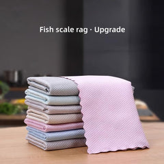 5pcs Fish Scale Glass Wiping Cloth Car Glass Window Cleaning Cloth