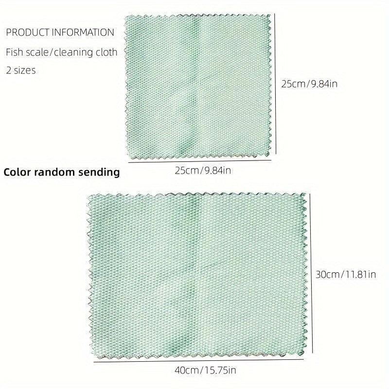 5pcs Fish Scale Glass Wiping Cloth Car Glass Window Cleaning Cloth