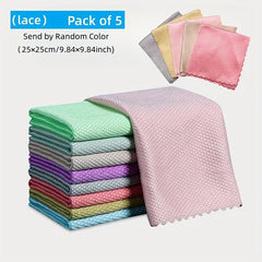 5pcs Fish Scale Glass Wiping Cloth Car Glass Window Cleaning Cloth