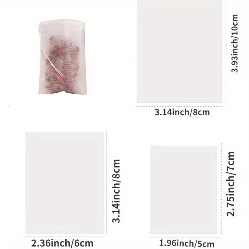 50PCS Disposable Tea Bags Non-woven Tea Infuser String Heal Seal