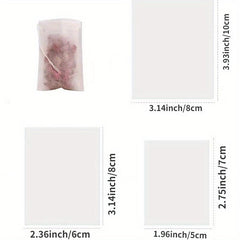 50PCS Disposable Tea Bags Non-woven Tea Infuser String Heal Seal
