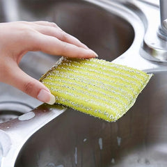 8pcs Kitchen Dishwashing Sponge Double-sided Cleaning Scouring Pad