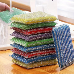 8pcs Kitchen Dishwashing Sponge Double-sided Cleaning Scouring Pad