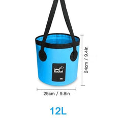 12L Foldable Water Bucket Fishing Container for Camping Hiking