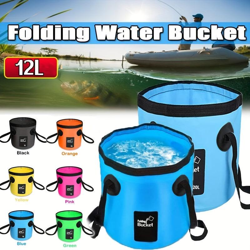 12L Foldable Water Bucket Fishing Container for Camping Hiking