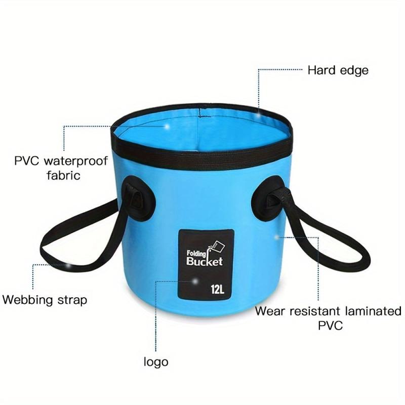 12L Foldable Water Bucket Fishing Container for Camping Hiking