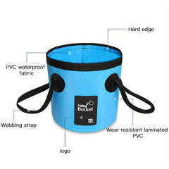 12L Foldable Water Bucket Fishing Container for Camping Hiking