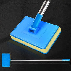 Long Handle Aquarium Algae Cleaning Brush Double-sided Sponge Cleaning Brush