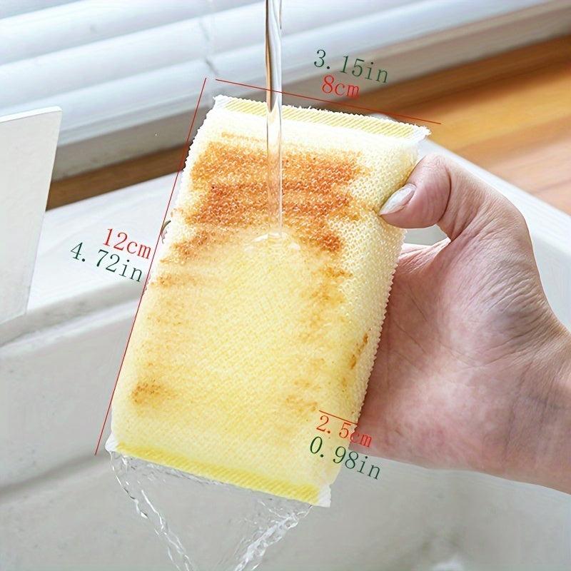 3pcs Kitchen Dishwashing Sponge Pot Brush Household Cleaning Sponge