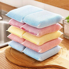 3pcs Kitchen Dishwashing Sponge Pot Brush Household Cleaning Sponge
