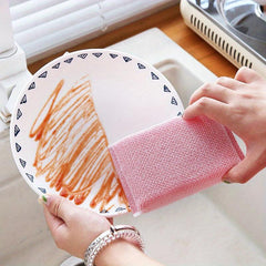 3pcs Kitchen Dishwashing Sponge Pot Brush Household Cleaning Sponge