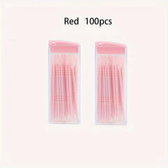 Disposable Plastic Double-ended Toothpicks 100-200pcs