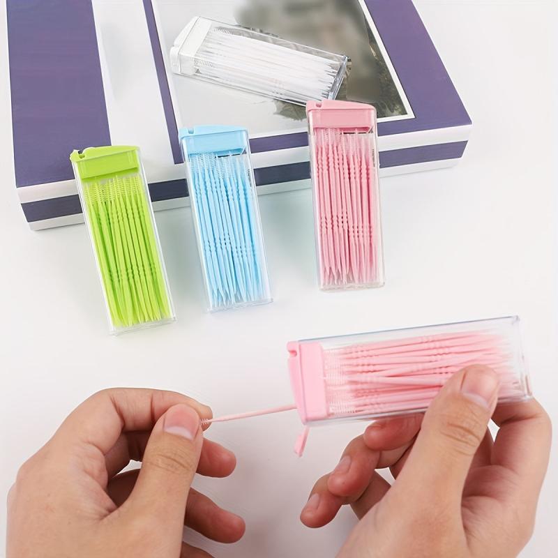 Disposable Plastic Double-ended Toothpicks 100-200pcs