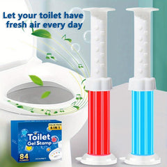 6pcs Toilet Cleaning Gel Flower Stamp Toilet Gel Flower Scented Toilet Deodorant