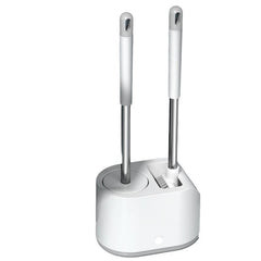 Toilet Brush And Scrub Brush Set With Holder Long Handle Flexible Cleaning