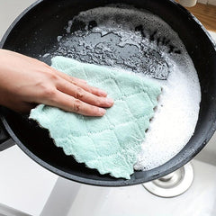 10pcs Kitchen Cleaning Towel Dishwashing Household Non stick Washing Pad