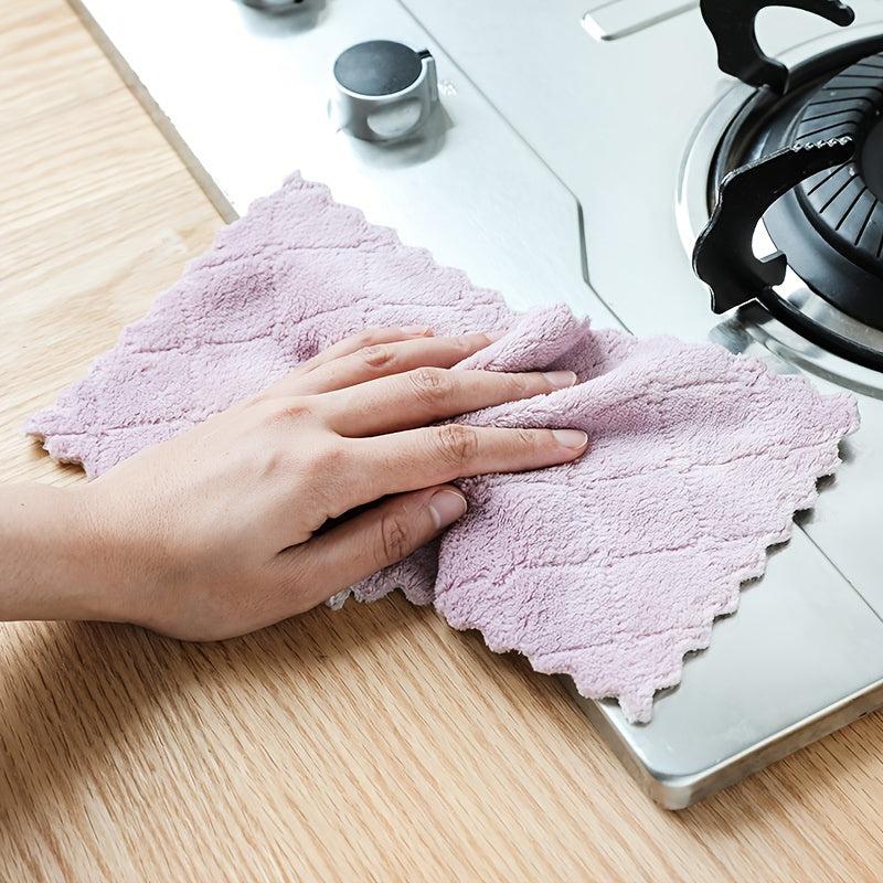 10pcs Kitchen Cleaning Towel Dishwashing Household Non stick Washing Pad