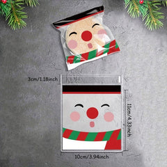 50Pcs Christmas Bags Candy Cookies Snacks Baking Supplies Xmas