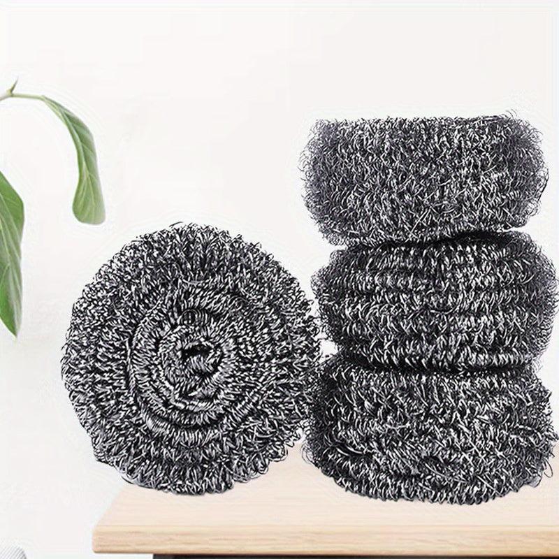4pcs Stainless Steel Wire Ball Scrubber Kitchen Cleaning Scrubber