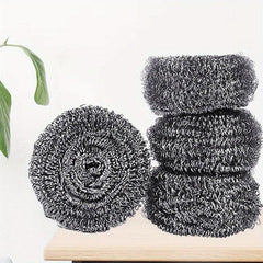 4pcs Stainless Steel Wire Ball Scrubber Kitchen Cleaning Scrubber