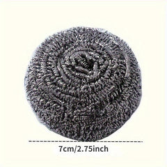 4pcs Stainless Steel Wire Ball Scrubber Kitchen Cleaning Scrubber