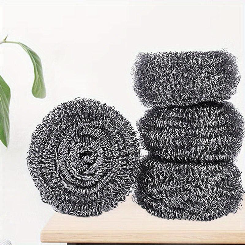 4pcs Stainless Steel Wire Ball Scrubber Kitchen Cleaning Scrubber