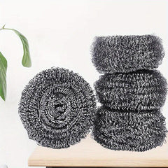 4pcs Stainless Steel Wire Ball Scrubber Kitchen Cleaning Scrubber