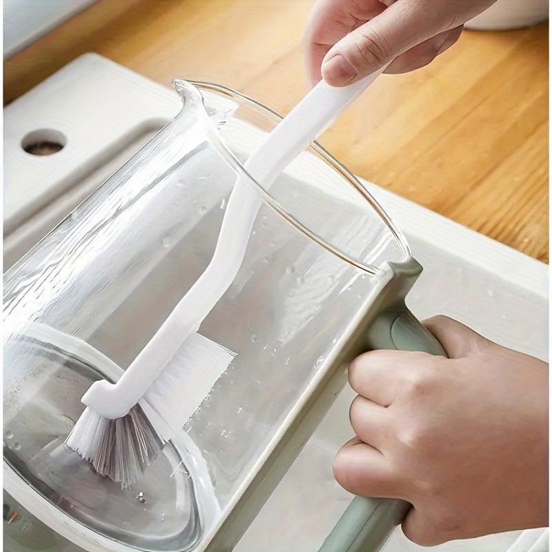 3pcs Multifunctional Kitchen Scrub Brush Cup Bottle Crevice Groove Cleaning