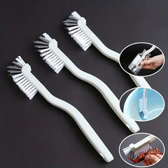 3pcs Multifunctional Kitchen Scrub Brush Cup Bottle Crevice Groove Cleaning