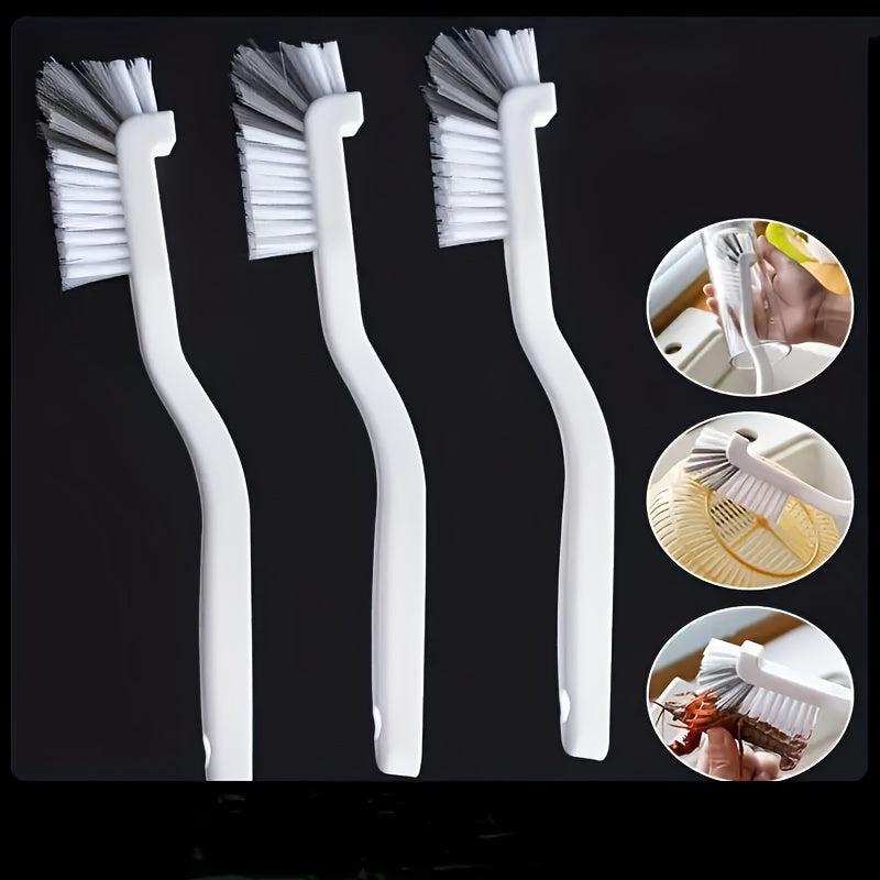3pcs Multifunctional Kitchen Scrub Brush Cup Bottle Crevice Groove Cleaning