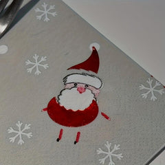 20Pcs Christmas Disposable Napkins Bronzing Printed Tissue