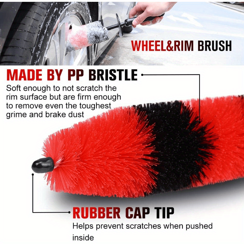 Car Wheel Brush Rim Tire Cleaning Brush Dust Removal Brush
