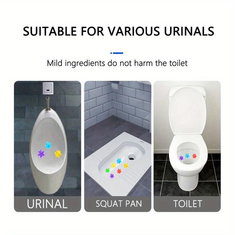6pcs Toilet Cleaning Gel Flower Stamp - Toilet Gel Flower Scented Deodorant