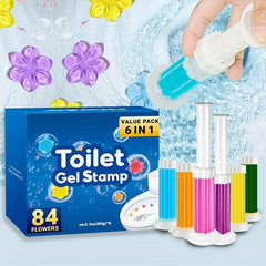 6pcs Toilet Cleaning Gel Flower Stamp - Toilet Gel Flower Scented Deodorant