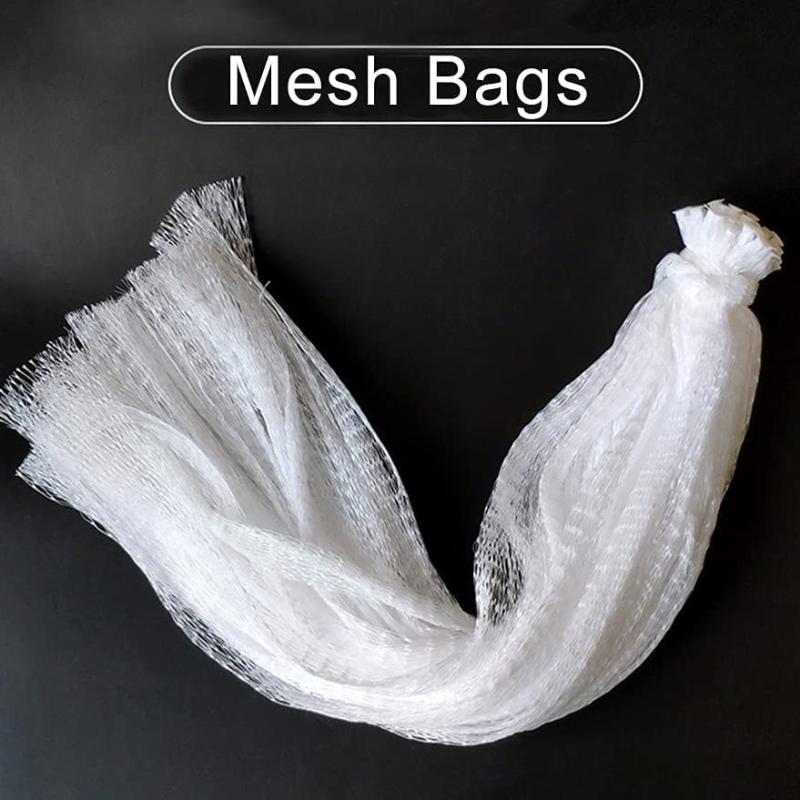 50 PCS Mesh Produce Storage Bags - Reusable Grocery Bags - Seafood Boil Bags