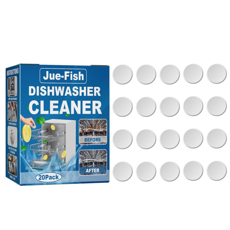 20pcs Dishwasher Cleaning Tablets - Odor Remover and Descaling